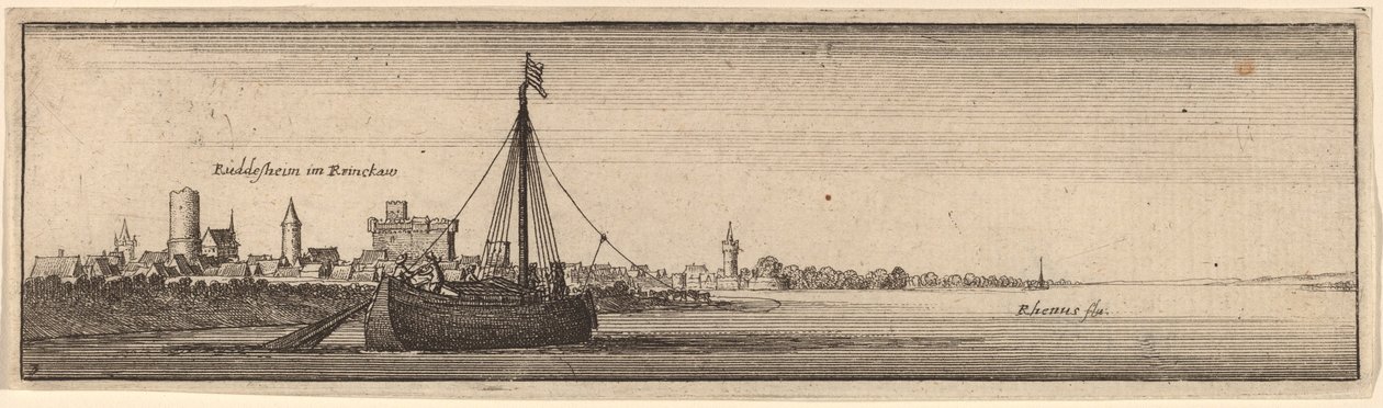 Rudesheim av Wenceslaus Hollar