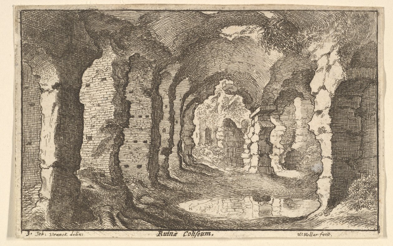 Ruinerna av Colosseum, ca. 1650 av Wenceslaus Hollar