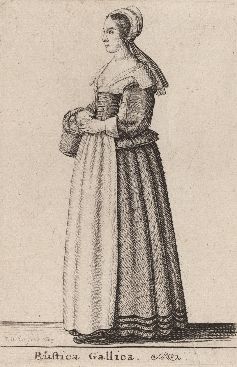 Franska landsbygden, 1643. av Wenceslaus Hollar