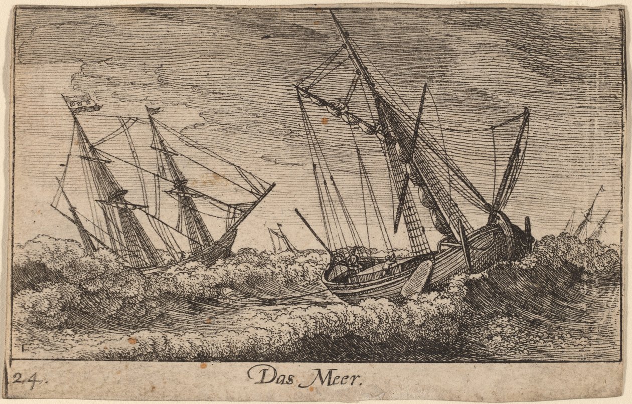 Havsscen av Wenceslaus Hollar