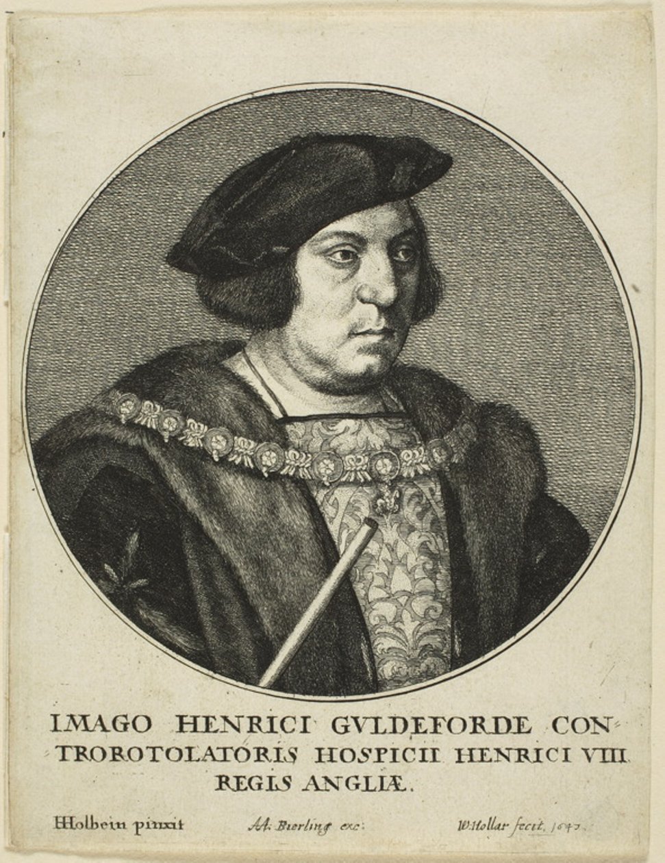 Sir Henry Guildford av Wenceslaus Hollar
