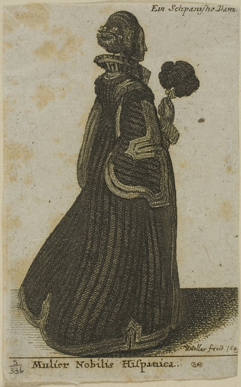 Spansk adelsdam av Wenceslaus Hollar