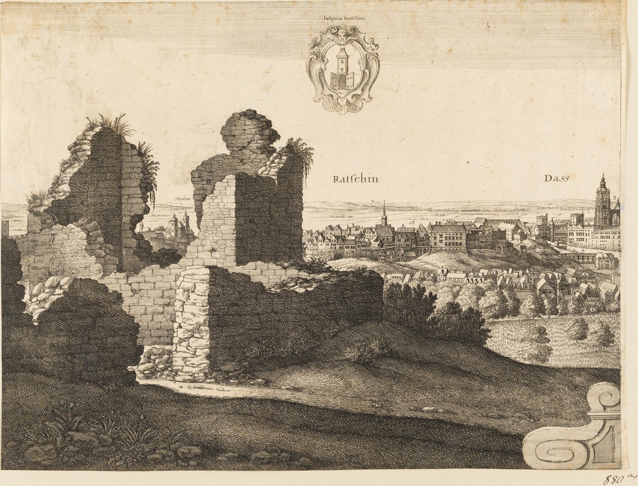 Stor utsikt över Prag av Wenceslaus Hollar