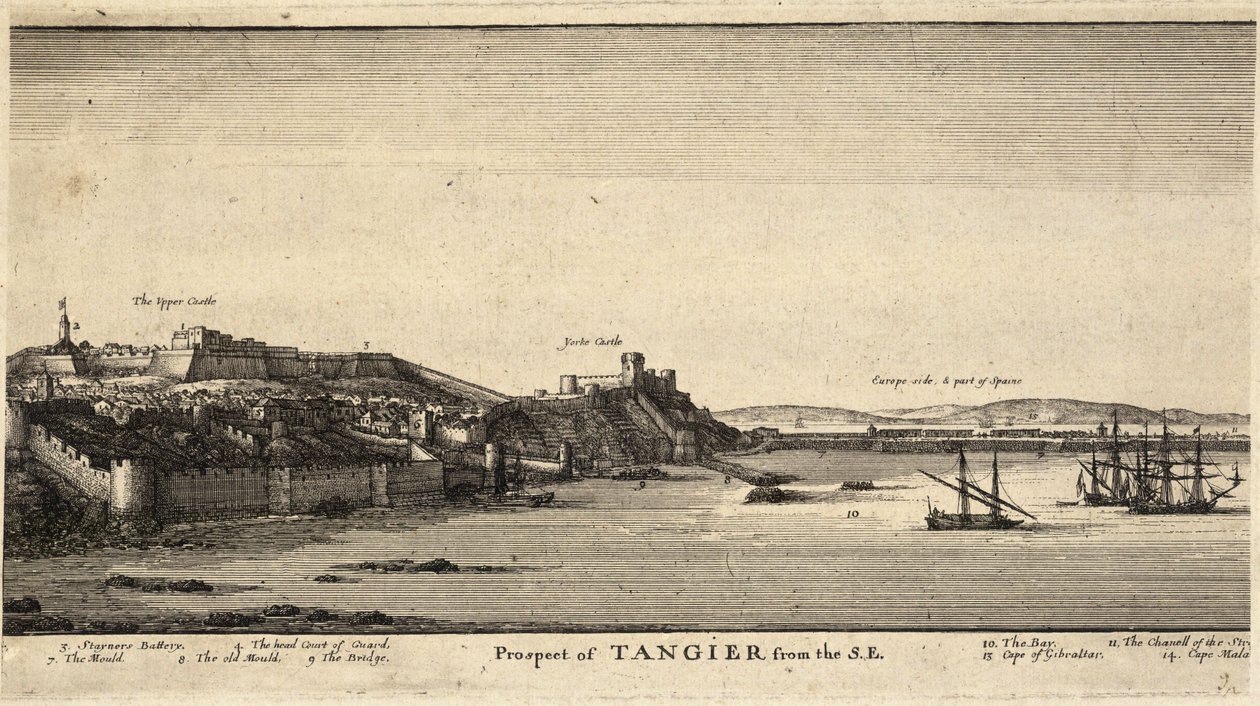 Tangier från S.E.. State 2 av Wenceslaus Hollar