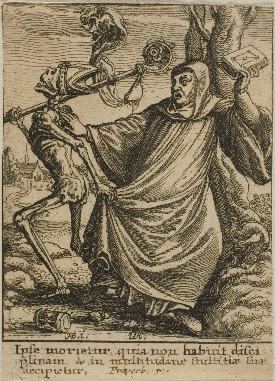 Abbotten och döden av Wenceslaus Hollar