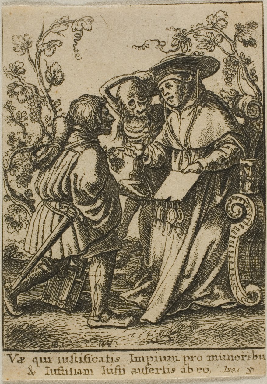 Kardinalen och döden av Wenceslaus Hollar