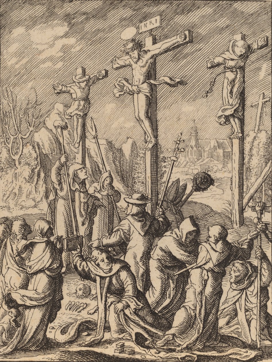 Korsfästelsen. av Wenceslaus Hollar