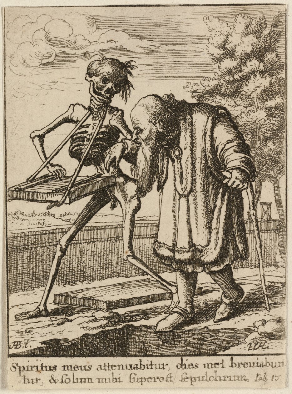 Gubben och döden av Wenceslaus Hollar