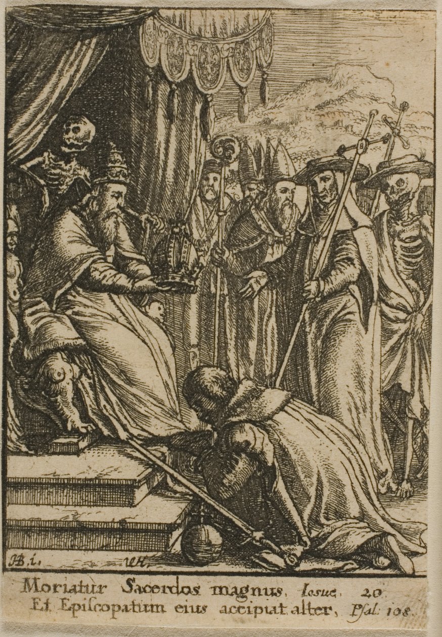 Påven och döden av Wenceslaus Hollar