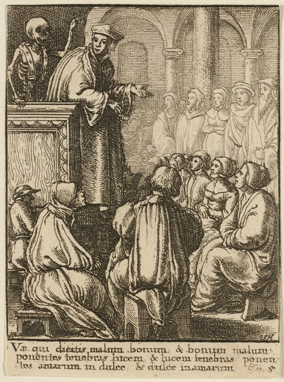 Predikanten och döden av Wenceslaus Hollar
