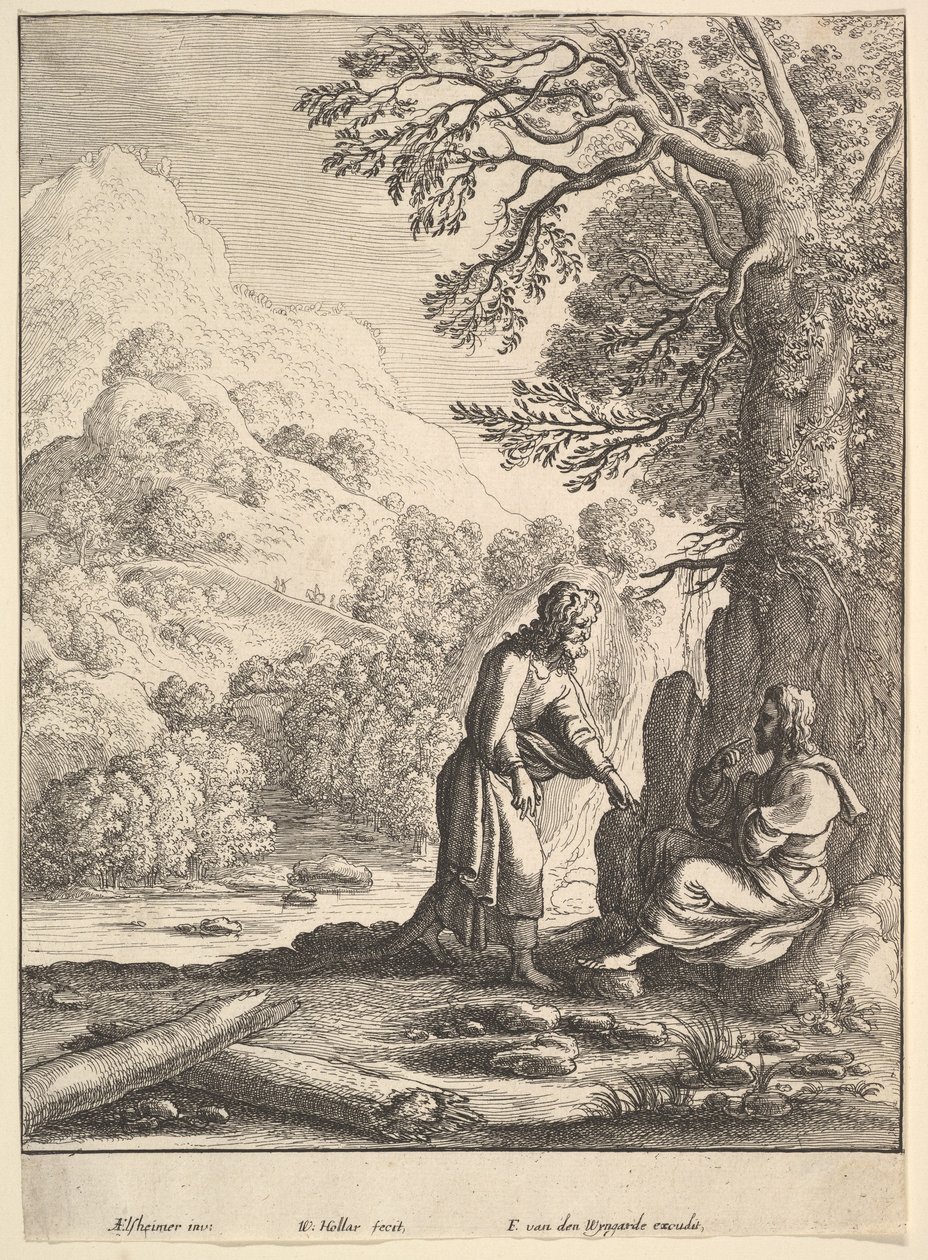 Frestelsen, 1625-77. av Wenceslaus Hollar