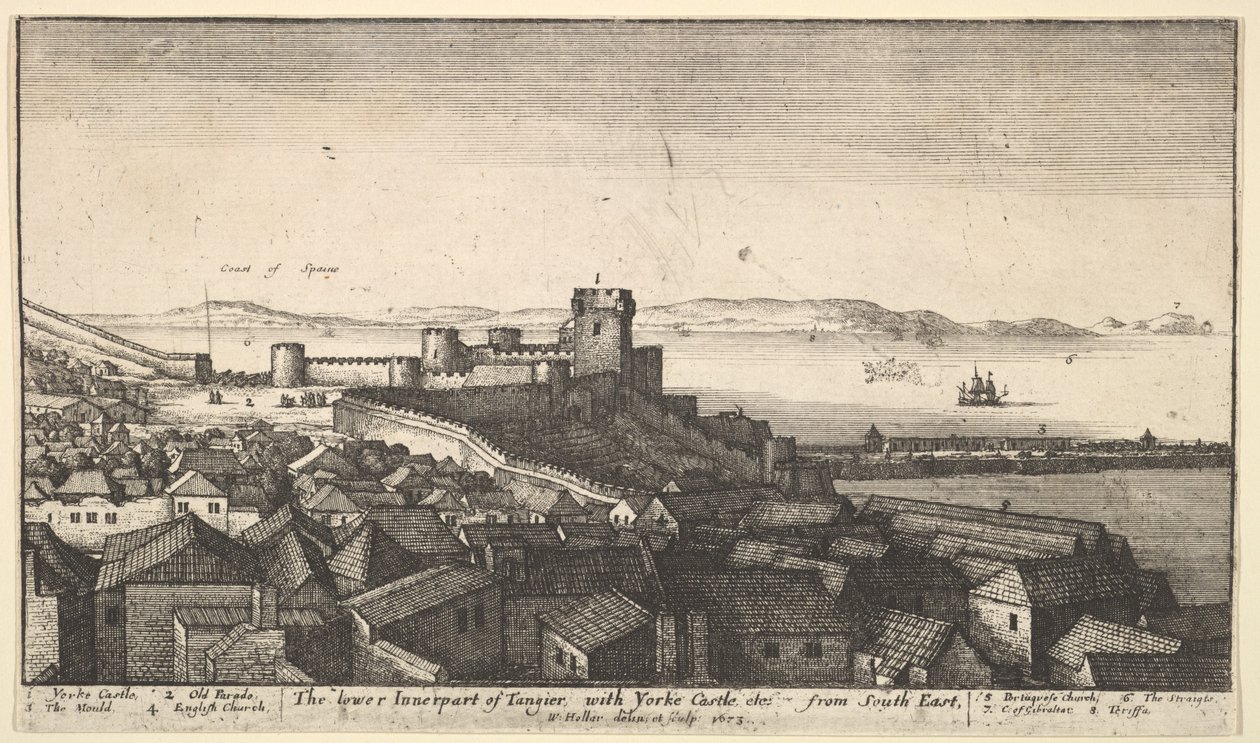 Den nedre inre delen av Tanger, 1673. av Wenceslaus Hollar