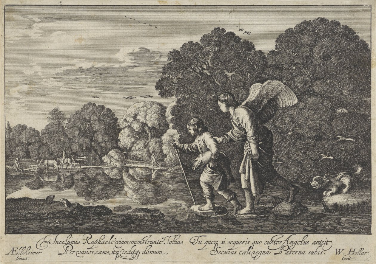 Tobias en de engel av Wenceslaus Hollar