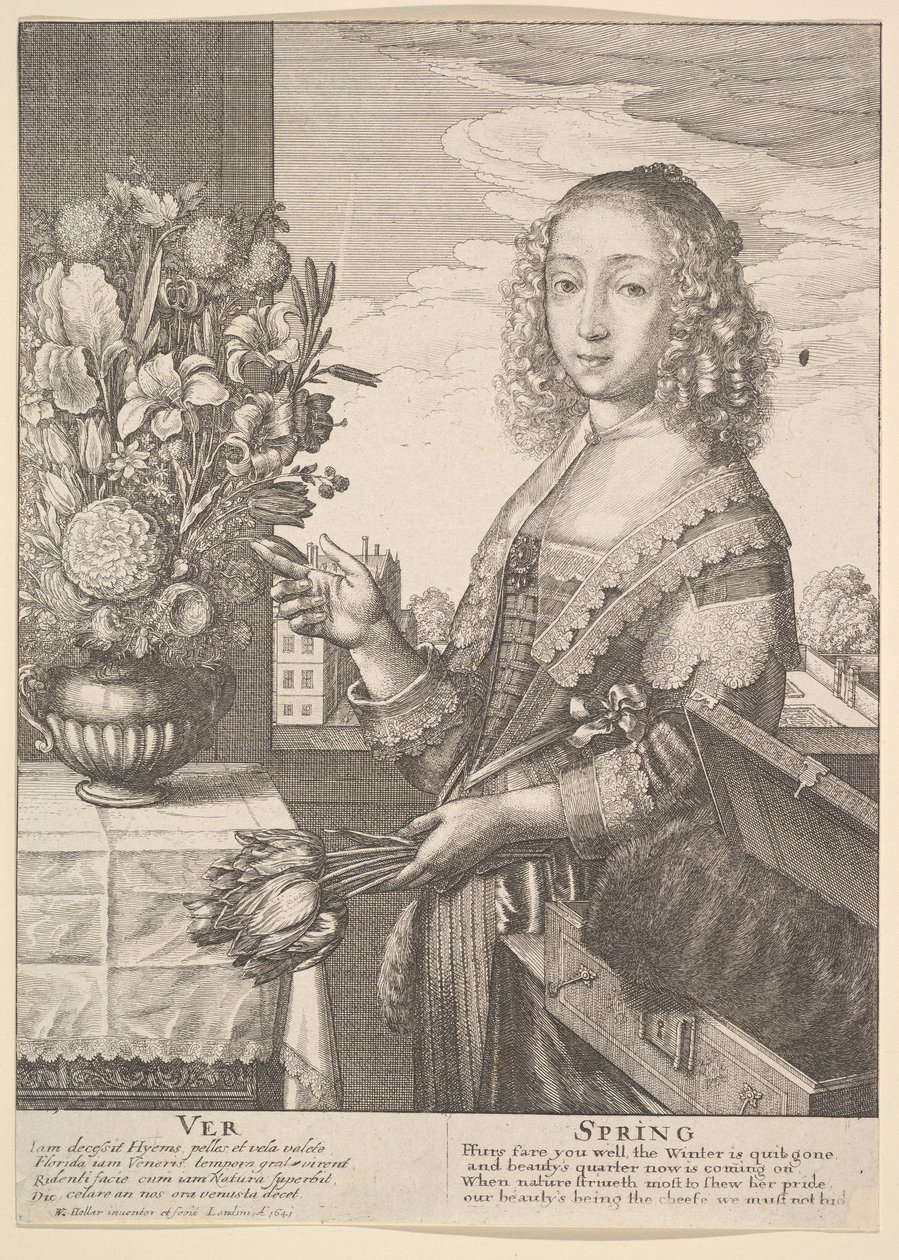 Ver - Spring Tre fjärdedels säsonger, 1641. av Wenceslaus Hollar