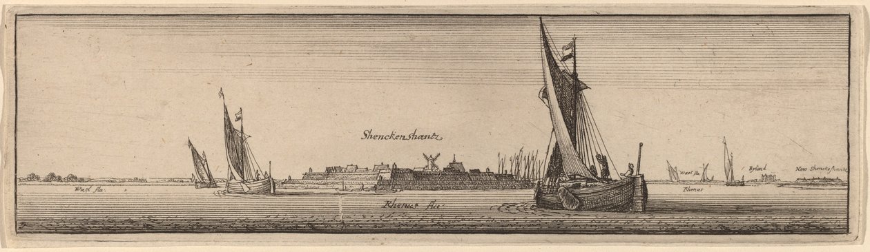 Utsikt över Shenckenschantz av Wenceslaus Hollar