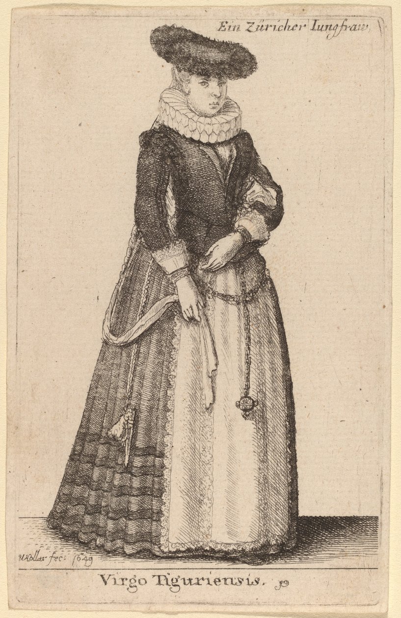 Jungfru av Tiguriensis av Wenceslaus Hollar