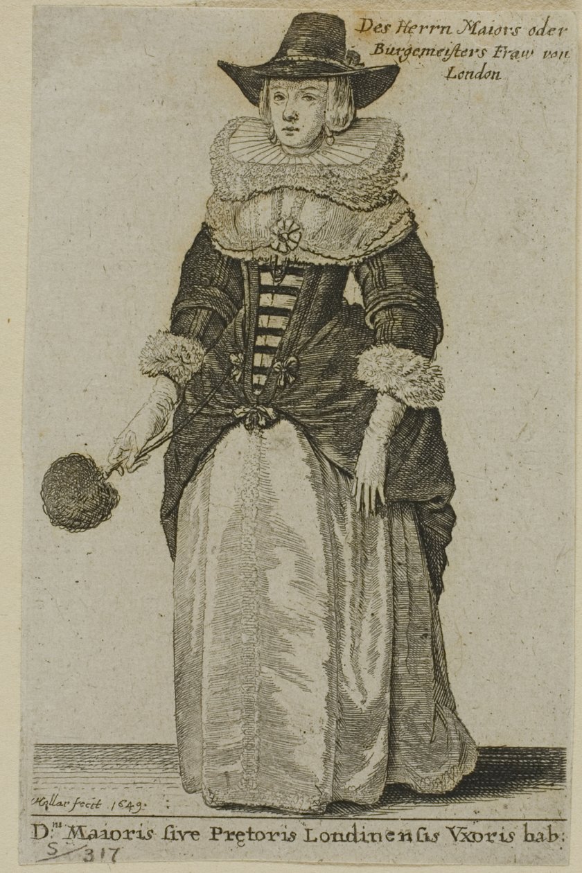 Hustru till Londons borgmästare av Wenceslaus Hollar