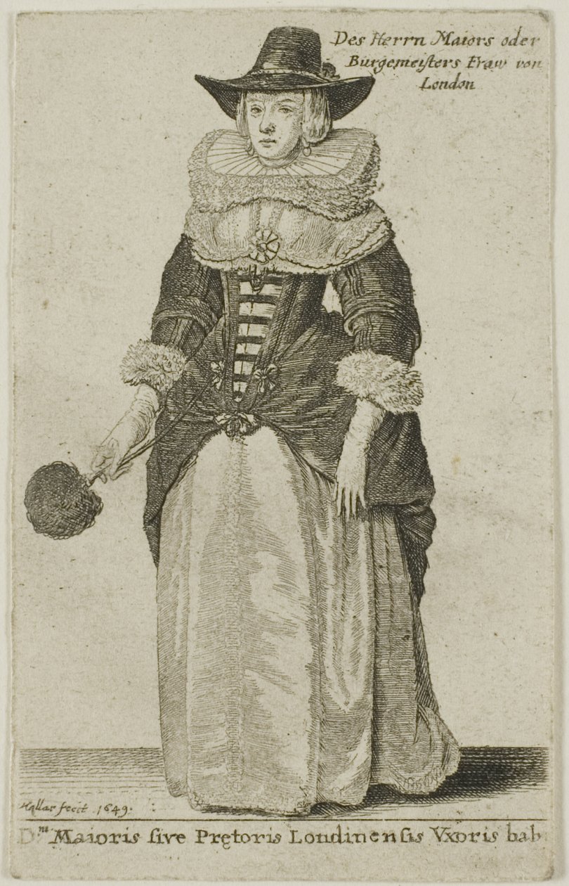 Hustru till borgmästaren i London av Wenceslaus Hollar