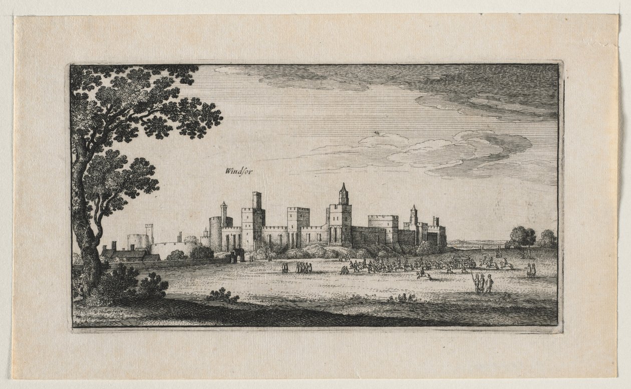 Windsor Castle från sydost av Wenceslaus Hollar
