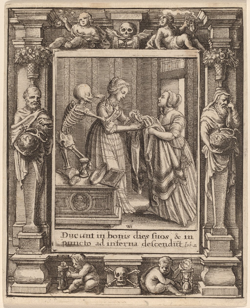 Brud av Wenceslaus Hollar after Hans Holbein the Younger after Abraham van Diepenbeeck