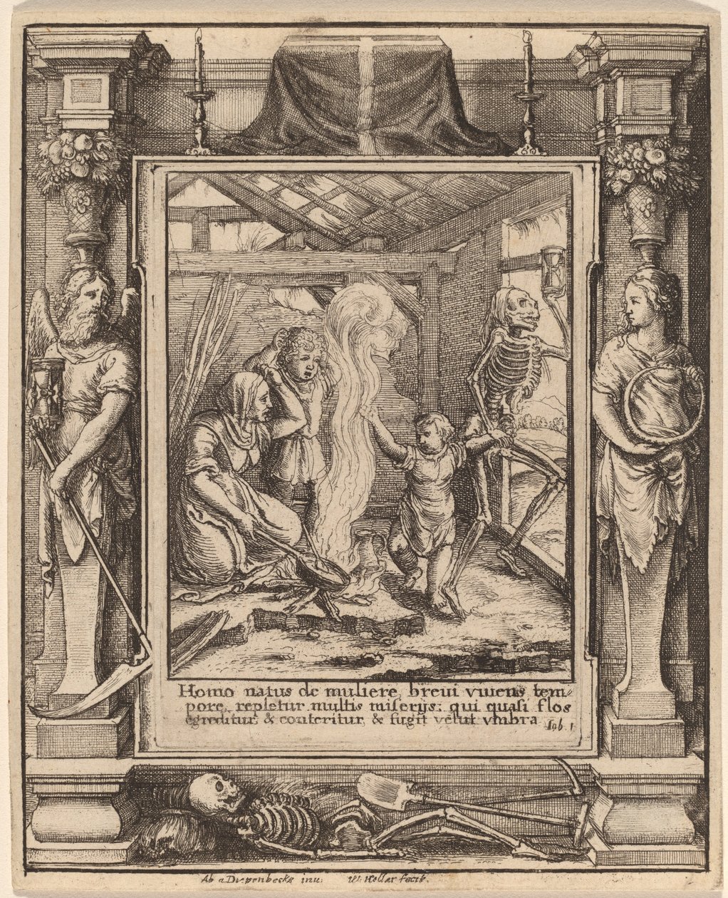 Barn av Wenceslaus Hollar after Hans Holbein the Younger after Abraham van Diepenbeeck