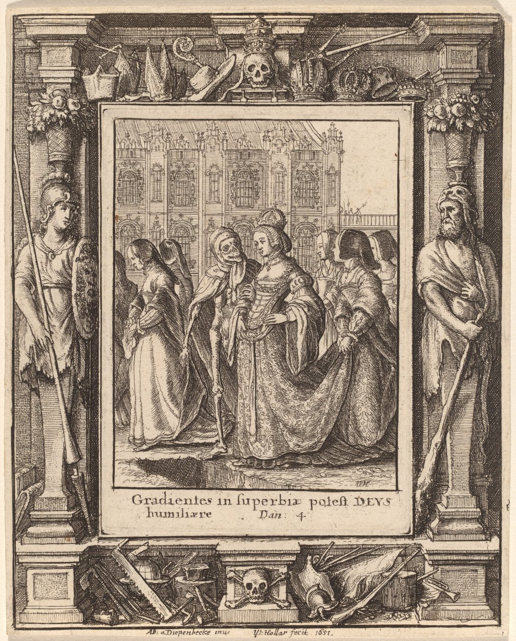 Kejsarinna av Wenceslaus Hollar after Hans Holbein the Younger after Abraham van Diepenbeeck