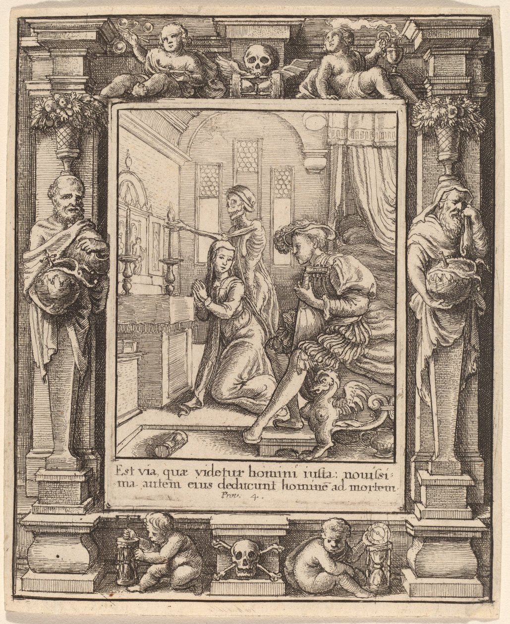 Nunna av Wenceslaus Hollar after Hans Holbein the Younger after Abraham van Diepenbeeck