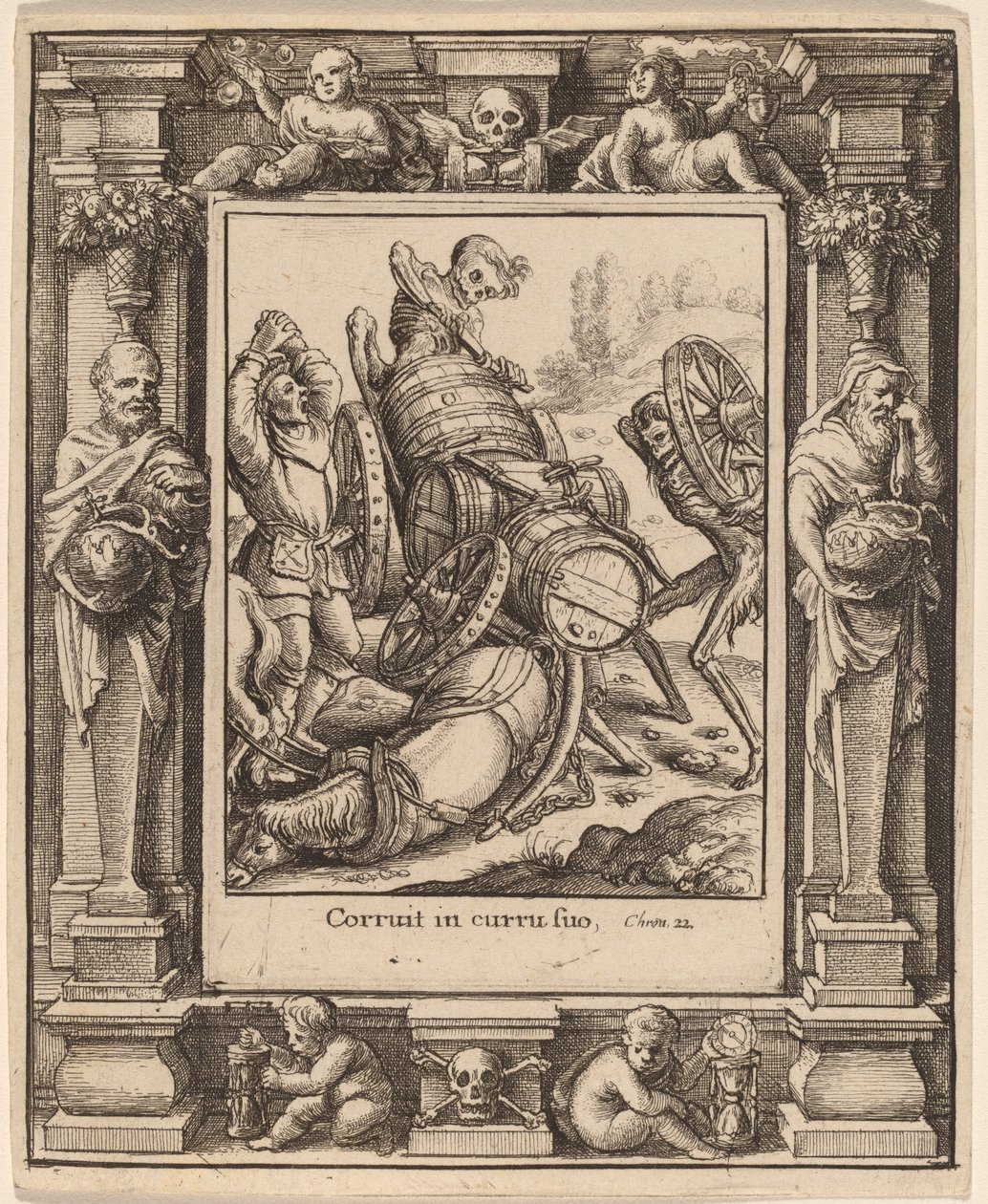 Vagnare av Wenceslaus Hollar after Hans Holbein the Younger after Abraham van Diepenbeeck