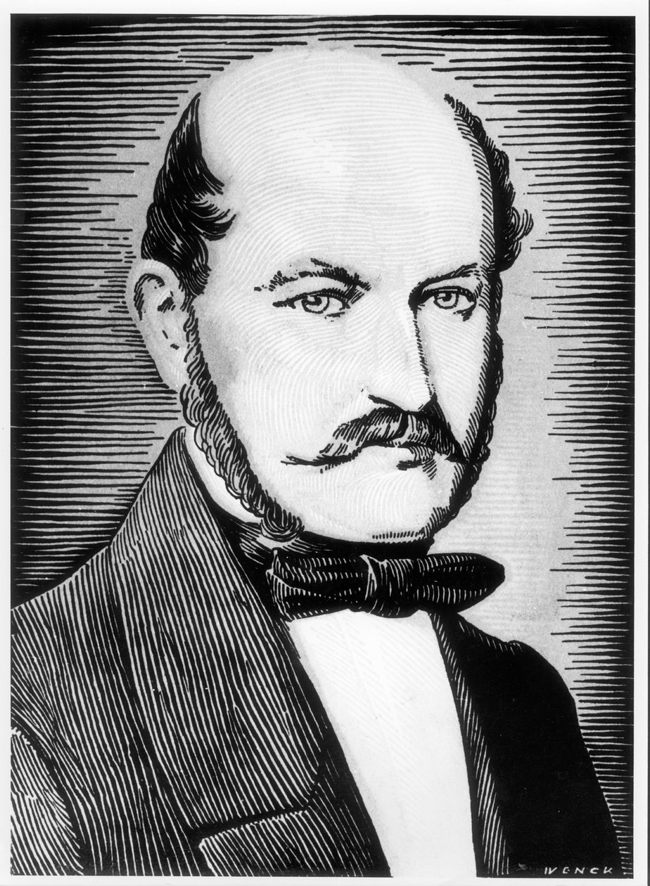 Porträtt av Ignacz Semmelweiss (1818-1865) (svart foto) av Wenck