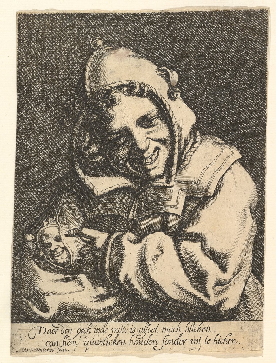 Skrattande dåre, ca. 1612. av Werner Jacobsz. van den Valckert