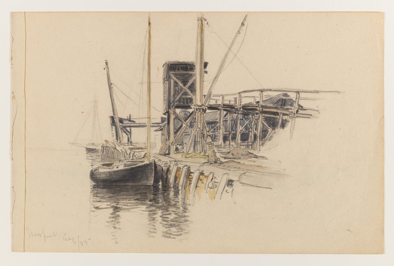 Segelbåt Dockad, Newport av Whitney Warren