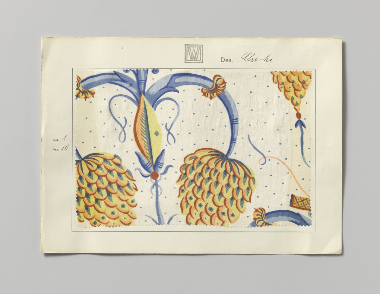 Stål med tryckt sida, design Chi-ki av Wiener Werkstätte