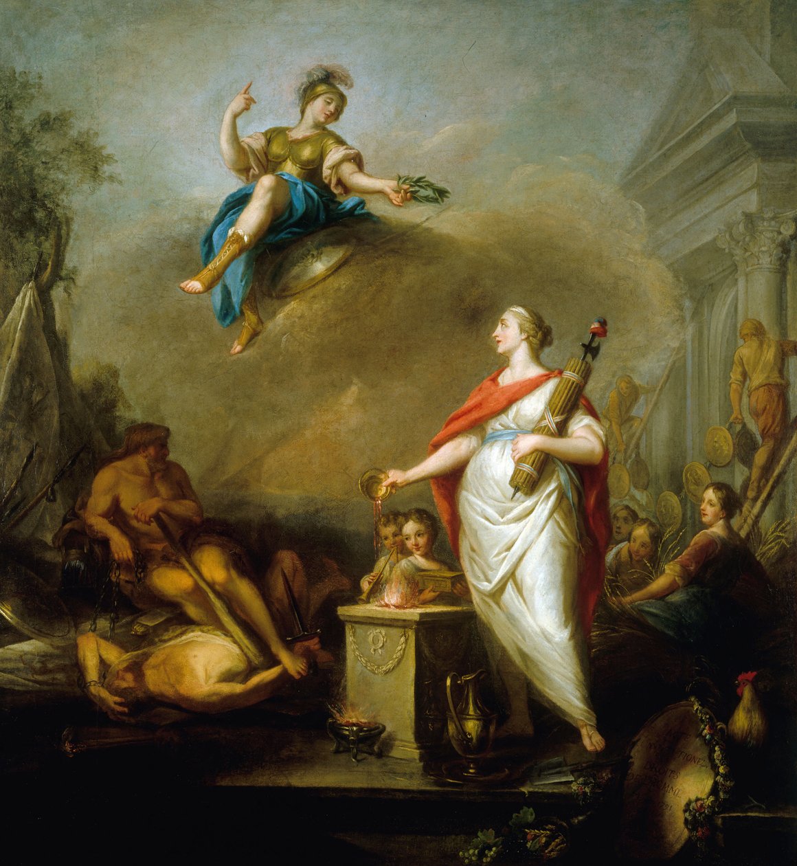 Allegori över revolutionen 1789, 1796. av Wilbault