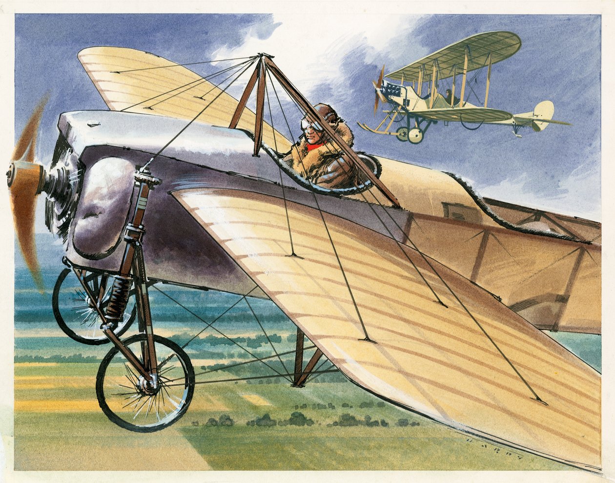 Bleriot XI monoplan av Wilf (20th century) Hardy