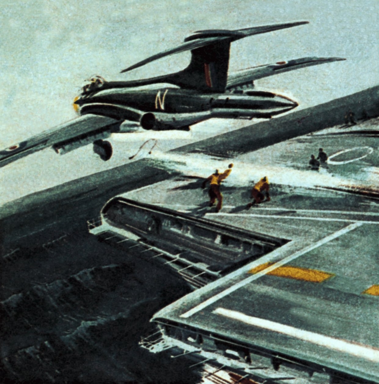 Jetplan och hangarfartyg av Wilf (20th century) Hardy