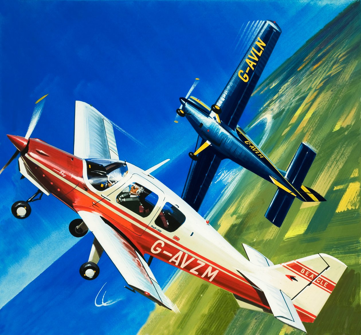 Beagle-valpen av Wilf (20th century) Hardy