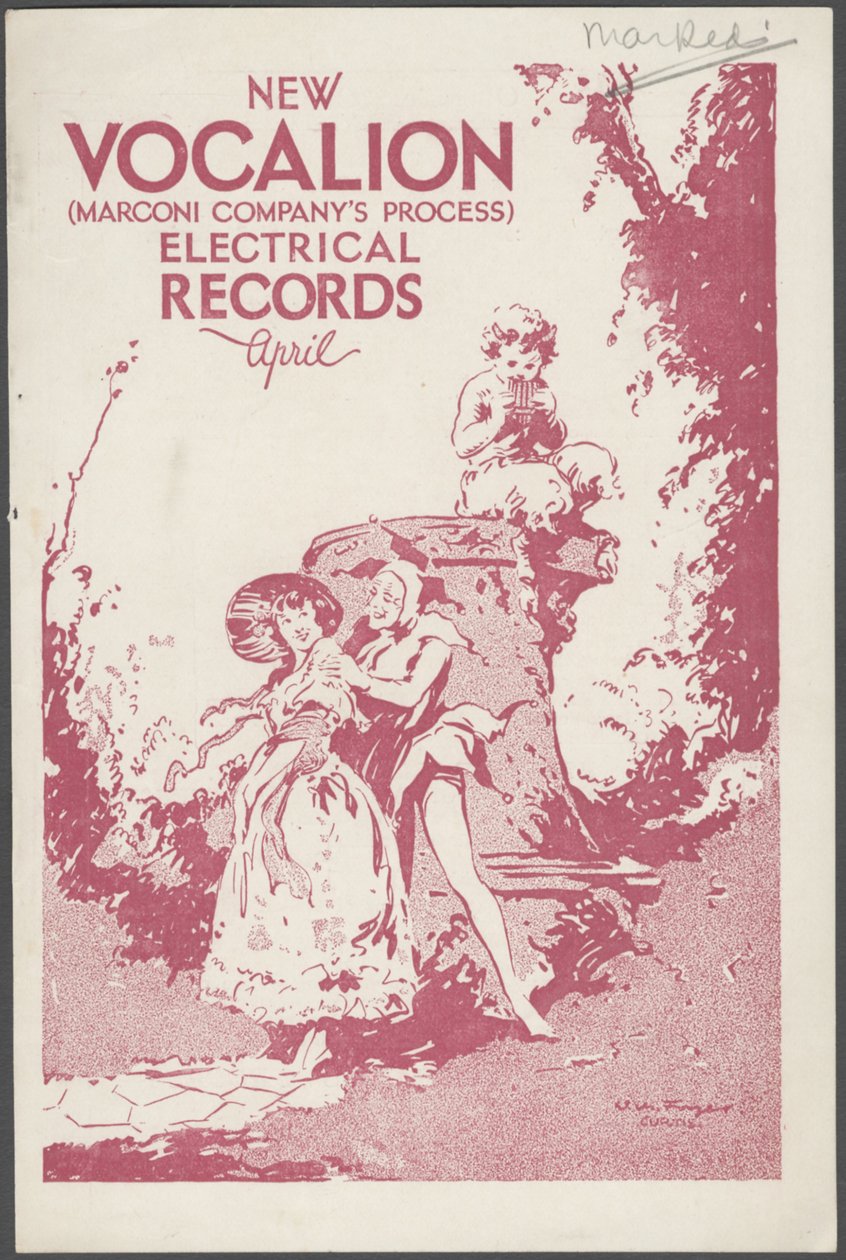Vocalion Records Bulletin, 1920-talet av Wilfred Fryer, Curtis Advertising Agency