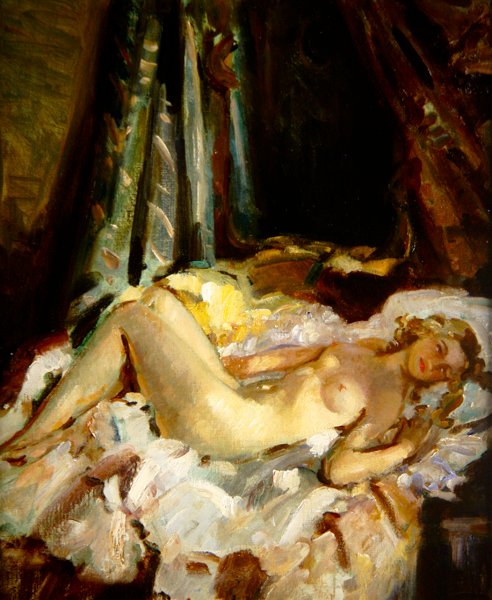 Naken (olja på duk) av Wilfred Gabriel de Glehn