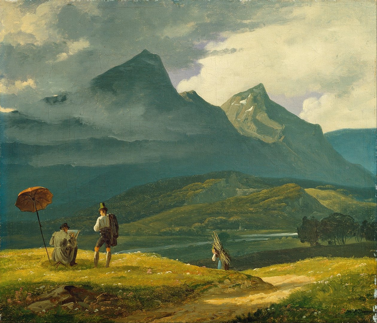 Bergslandskap. av Wilhelm Bendz