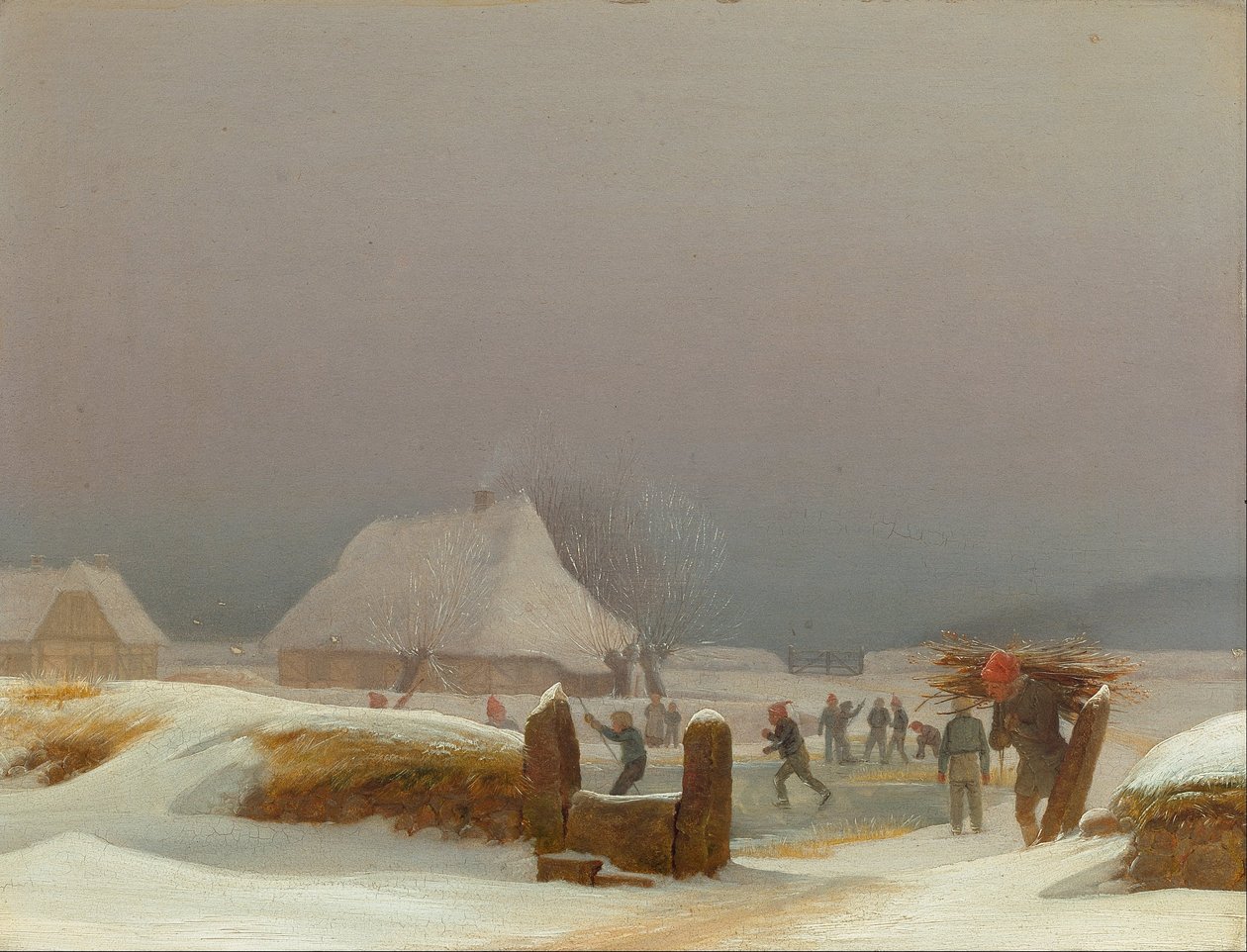 Vinterlandskap från Fyn. av Wilhelm Bendz