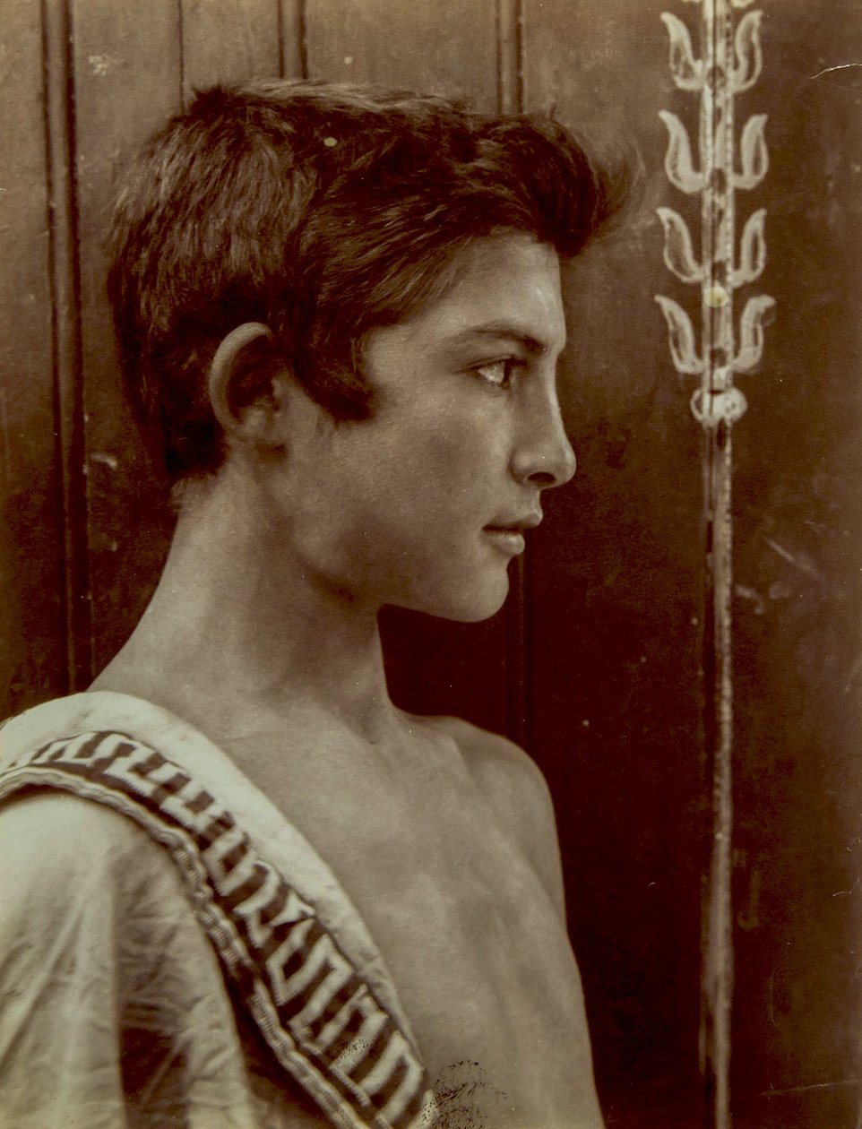 Porträtt av en siciliansk pojke, ca 1897 av Baron Wilhelm von Gloeden