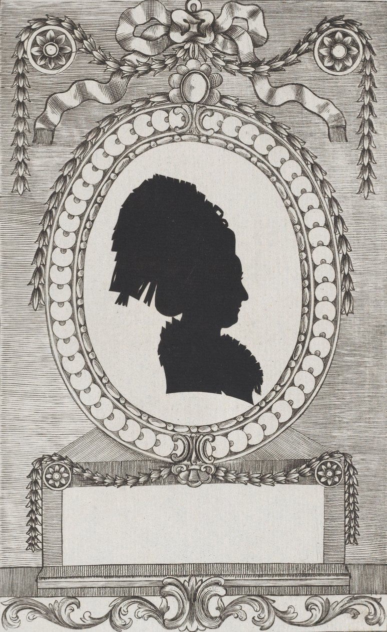 Silhuett av Gräfin Enzenberg, Stiftsfräulein, 1784-1834. av Wilhelm Ackermann