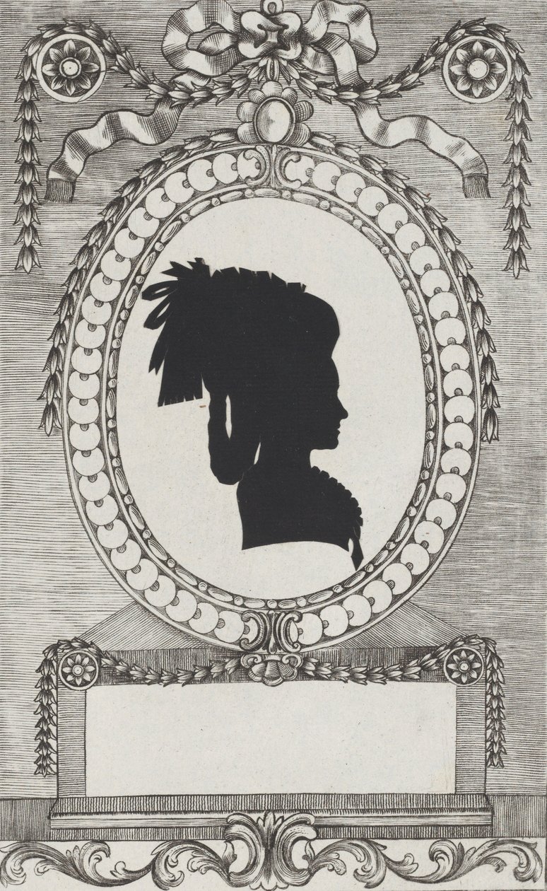 Silhuett av grevinnan Lodroni, 1784-1834. av Wilhelm Ackermann