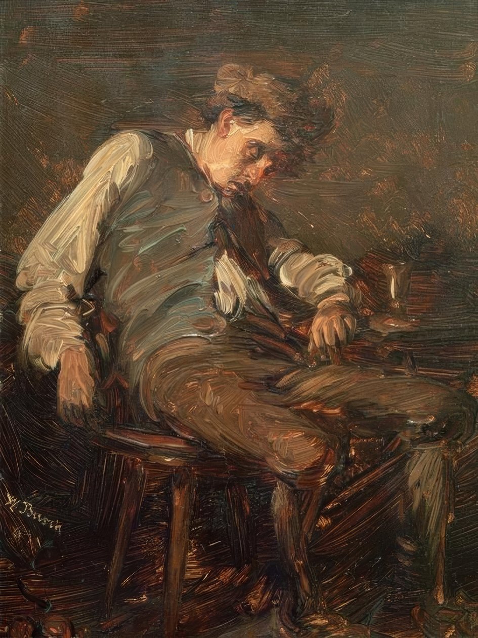 Sömnig drickare av Wilhelm Busch