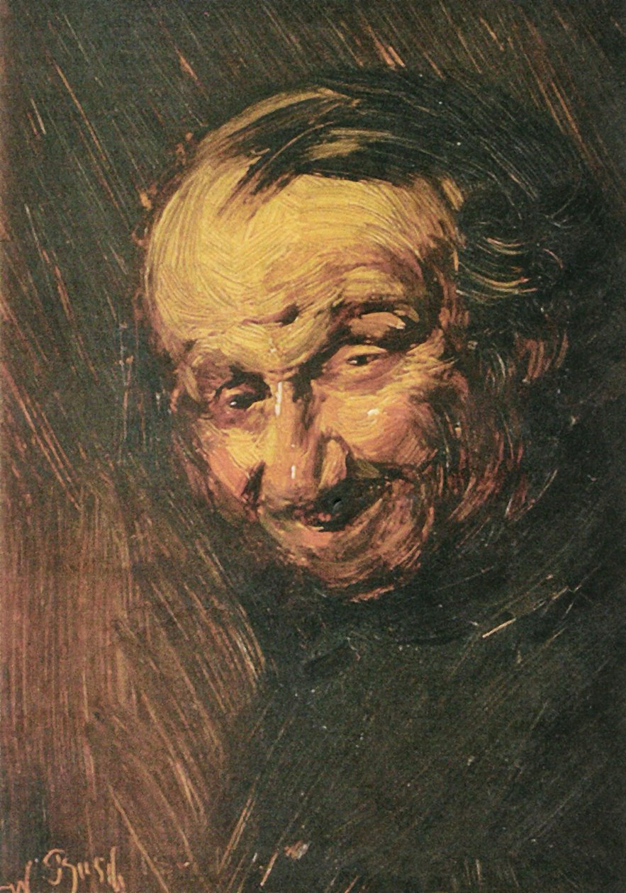 Tyska: Benmannen, huvudet av en gammal man av Wilhelm Busch
