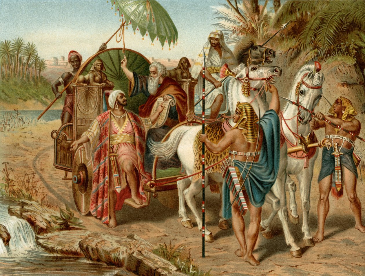 Filip döpte eunucken (färg litho) av Wilhelm Ebbinghaus