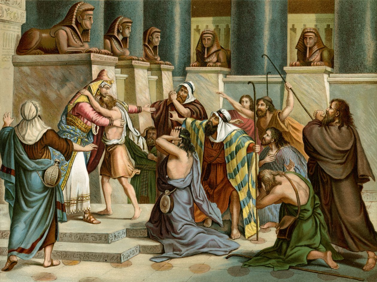Erkännandet av Joseph (färg litho) av Wilhelm Ebbinghaus