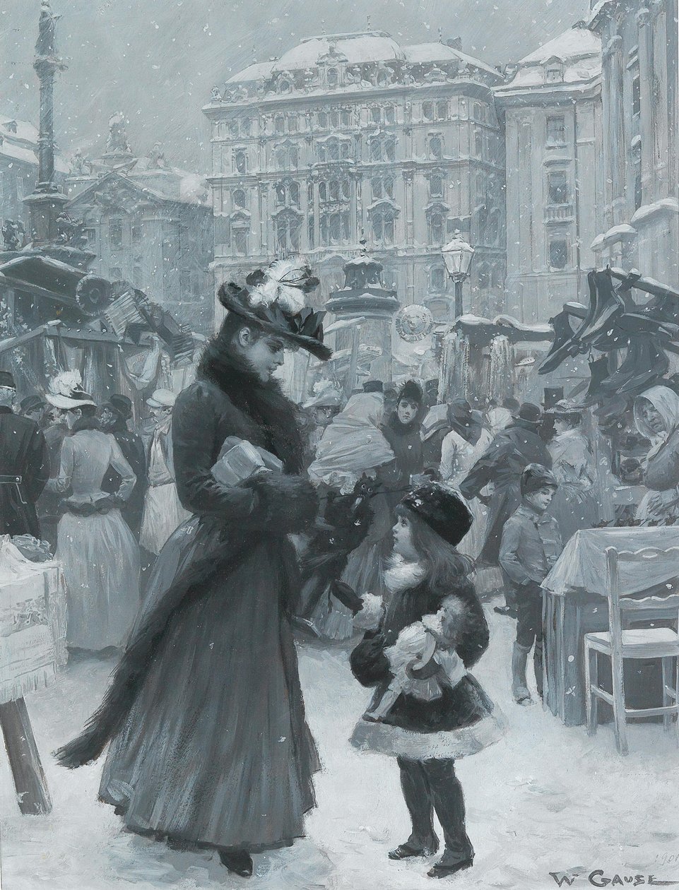 Julmässan Am Hof, 1901. av Wilhelm Gause