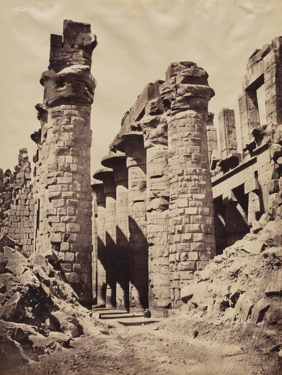 Utsikt över Karnak-templet, Hypostyle Hall av Wilhelm Hammerschmidt