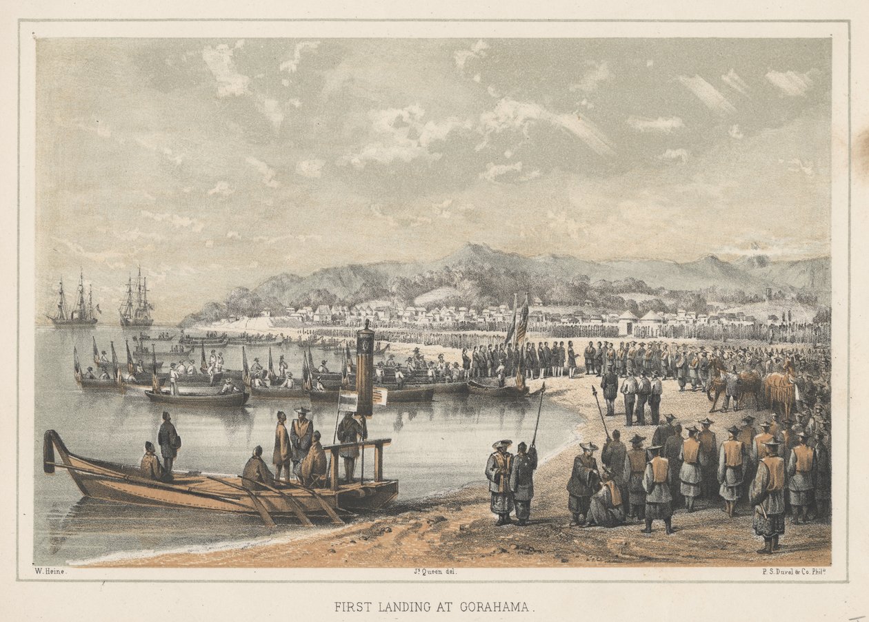 Första landstigningen i Gorahama, 1855 av Wilhelm Joseph Heine